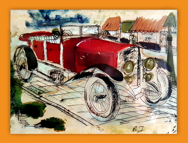 Mitarbeiter mit Utensilien